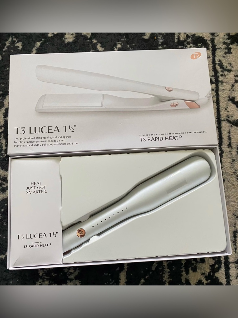 T3 Lucea 1½" White & Rose Gold Ceramic Flat Iron - BRAND NEW SEALED